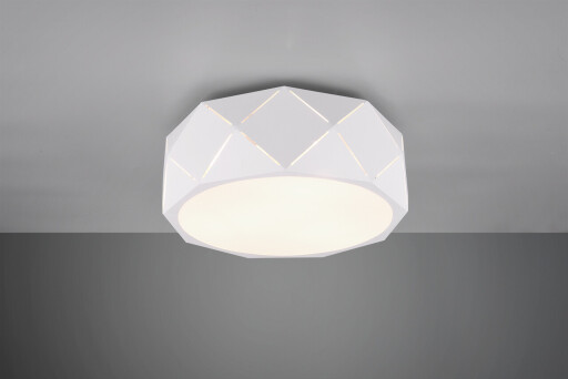 Plafoniera Zandor, TRIO, 40x15 cm, 25W, 3x E27, metal, alb mat