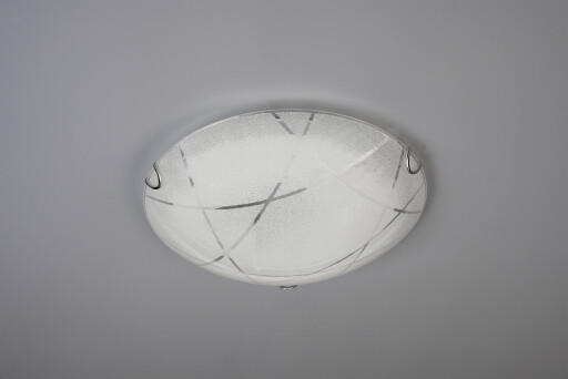 Plafoniera Sandrina, TRIO, 30x9 cm, 40W, 1x E27, sticla, alb