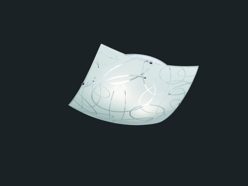 Plafoniera Spirelli, TRIO, 40x40x9.5 cm, 40W, 2x E27, metal, alb