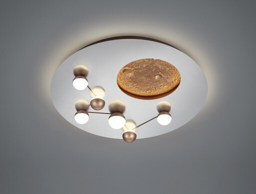 Plafoniera Zodiac, TRIO, 50x10 cm, 42W, 1x SMD, metal, argintiu lucios
