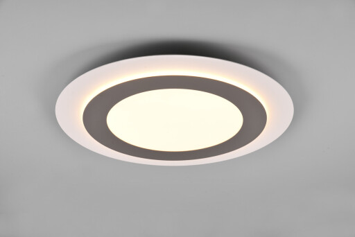 Plafoniera Morgan, TRIO, 45x4.2 cm, 42W, 1x SMD, metal, nichel mat/alb