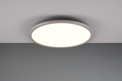 Plafoniera Yuma, TRIO, 40x5 cm, 20W / 3W, 2x SMD, metal, titaniu