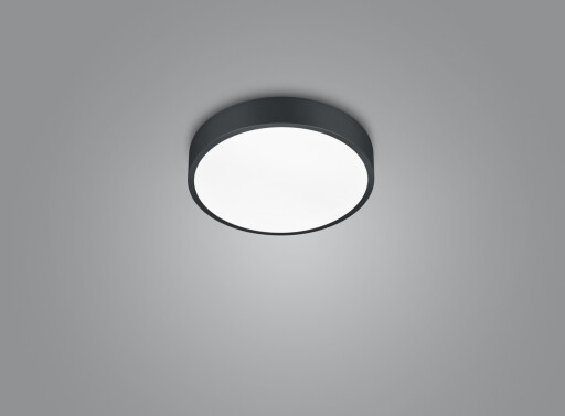 Plafoniera Waco, TRIO, 31x6 cm, 28W, 1x SMD, metal, negru mat