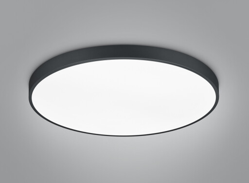 Plafoniera Waco, TRIO, 75x6 cm, 51W, 1x SMD, metal, negru mat