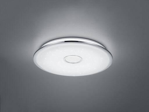Plafoniera Osaka, TRIO, 65x10 cm, 91.5W, 1x SMD, plastic, argintiu