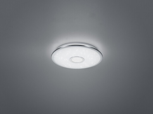 Plafoniera Osaka, TRIO, 42x7.5 cm, 27W, 1x SMD, plastic, argintiu
