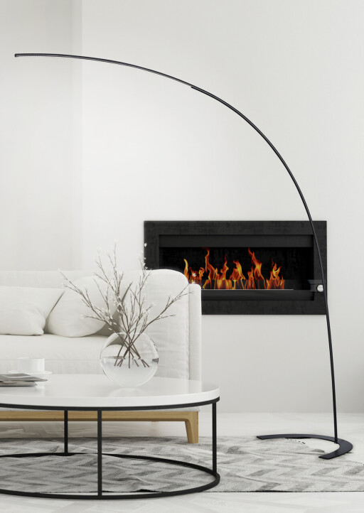 Lampadar Shanghai, TRIO, 62x210 cm, 18W, 1x SMD, metal, negru