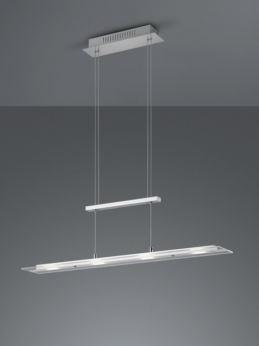 Lustra Milos, RL, 80x12x170 cm, 5W, 1x SMD, metal, nichel mat