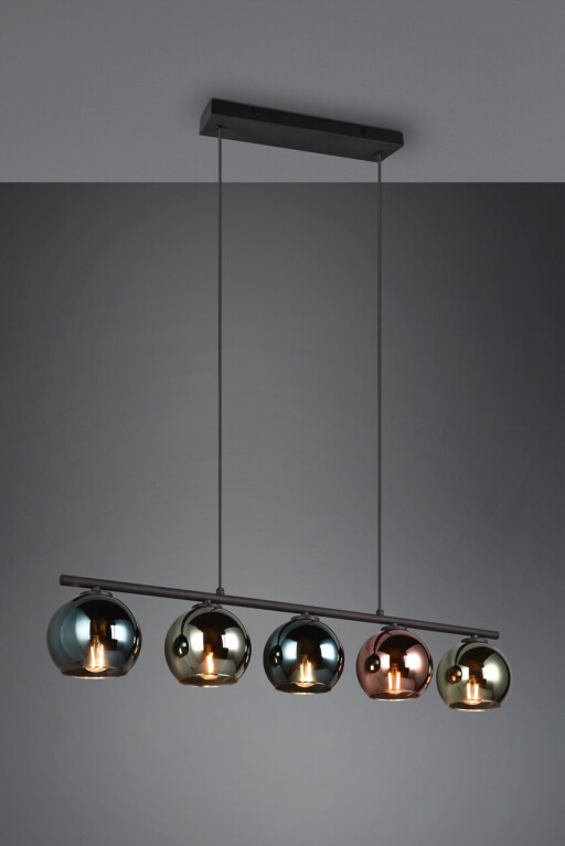 Lustra Sheldon, RL, 83x13x150 cm, 10W, 5x E14, metal, multicolor