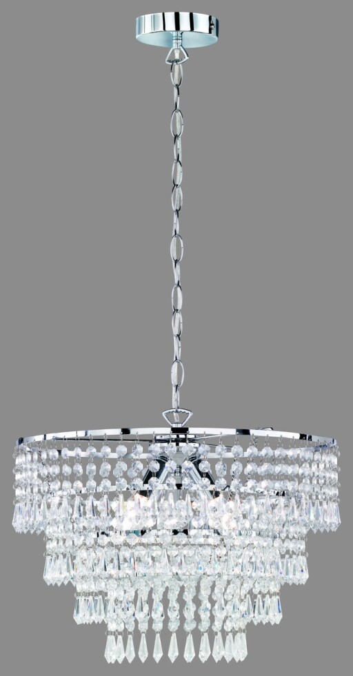 Candelabru Orient, RL, 42x150 cm, 40W, 3x E14, metal, argintiu