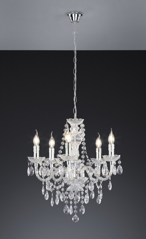 Candelabru Luster, RL, 52x150 cm, 40W, 5x E14, metal, bronz