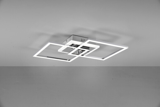 Plafoniera Venida, RL, 57.5x35.5x7.5 cm, 25W, 1x SMD, metal, argintiu