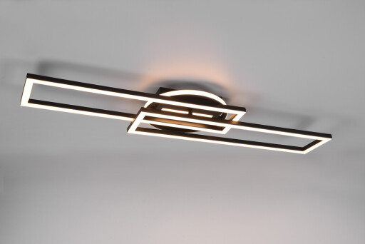 Plafoniera Twister, RL, 90.5x24.5x8.5 cm, 30W, 1x SMD, metal, negru mat