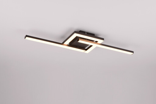 Plafoniera Viale, RL, 54.4x16x5 cm, 17W, 1x SMD, metal, negru mat