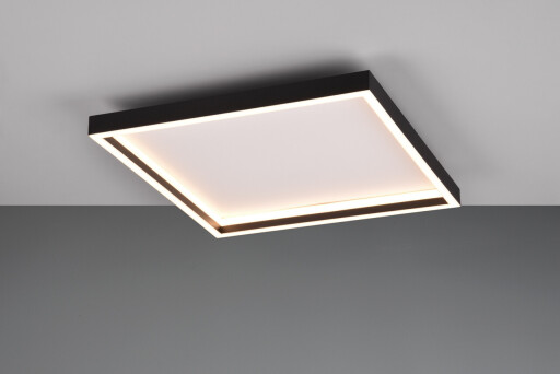 Plafoniera Rotonda, RL, 35x35x5.8 cm, 20W, 1x SMD, metal, negru mat
