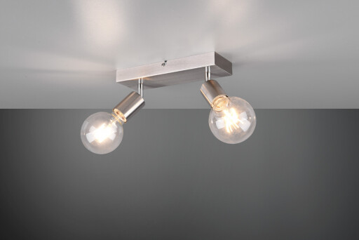 Plafoniera Vannes, RL, 26x9x12.5 cm, 40W, 2x E27, metal, nichel mat