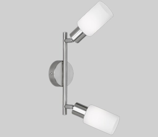 Plafoniera Mars, RL, 25x8x18.5 cm, 40W, 2x E14, metal, nichel mat/alb