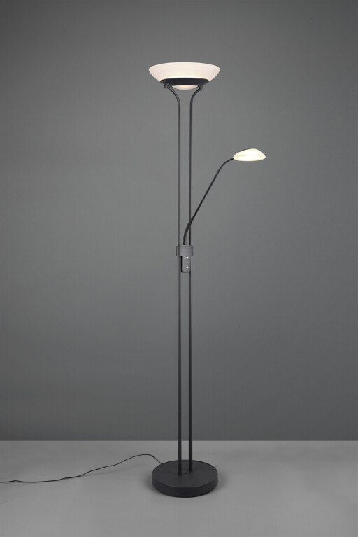 Lampadar Orson, RL, 32.5x180 cm, 28W / 6W, 2x SMD, metal, negru mat