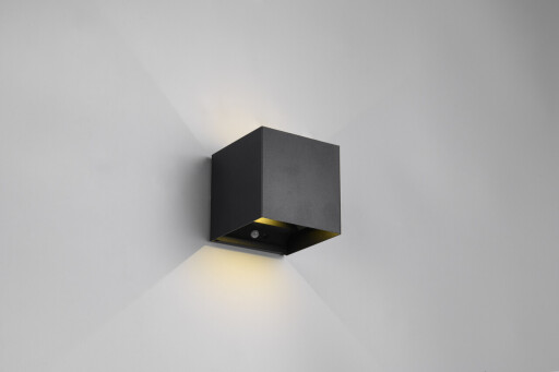 Aplica de perete pentru exterior Talent, RL, 10x10x10.5 cm, 0.5W, 2x SMD, metal, negru mat
