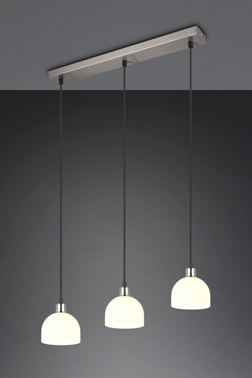 Lustra Molly, RL NOW, 60x12x150 cm, 10W, 3x E14, metal, nichel mat/alb