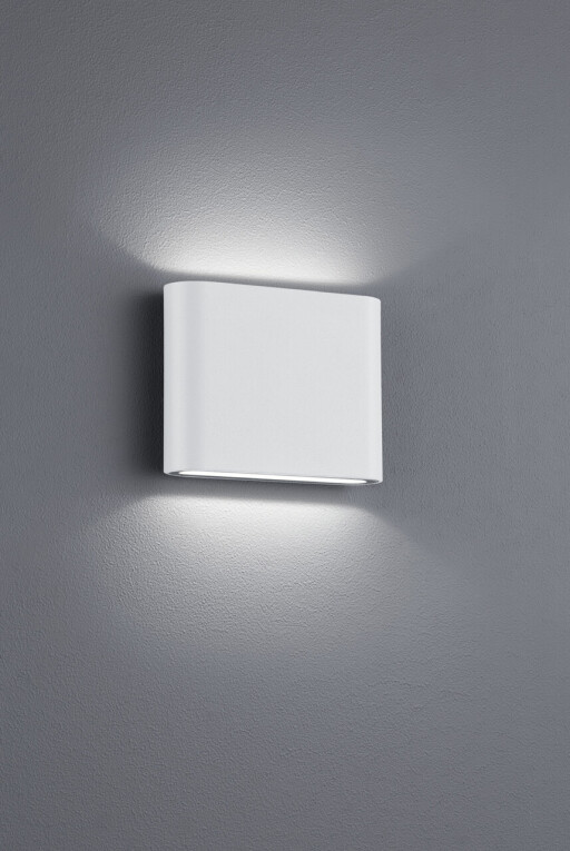 Aplica de perete pentru exterior Thames II, TRIO, 11.5x9 cm, 2.5W, 1x SMD, aluminiu, alb mat