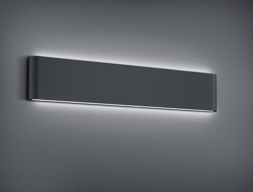 Aplica de perete pentru exterior Thames II, TRIO, 46.5x9 cm, 8W, 1x SMD, aluminiu, antracit
