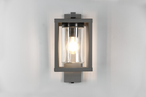 Aplica de perete pentru exterior Lunga, TRIO, 16x33 cm, 40W, 1x E27, metal, antracit