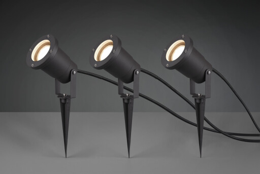 Lampadar de exterior Ubangi, TRIO, 9.5x11 cm, 10W, 3x GU10, aluminiu, antracit