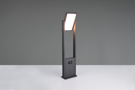 Lampadar de exterior cu senzor Malawi, TRIO, 15.5x61 cm, 5W, 1x SMD, aluminiu, antracit