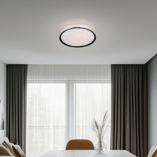 Plafoniera Varda, RL, 39x6 cm, 24W, 1x SMD, metal, negru