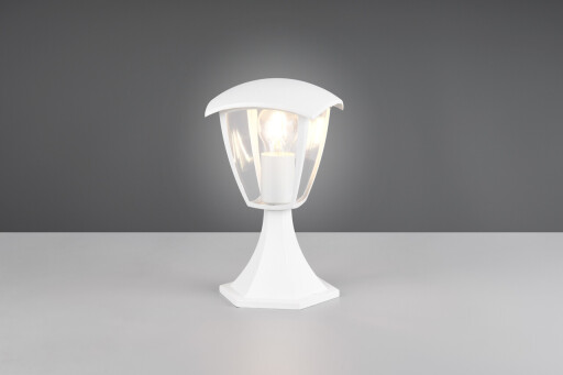 Lampadar de exterior Venta, TRIO, 17x17x30 cm, 10W, 1x E27, aluminiu, alb mat