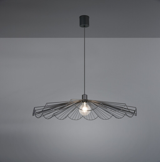 Lustra Margarita, RL, 80x80x150 cm, 60W, 1x E27, metal, negru mat