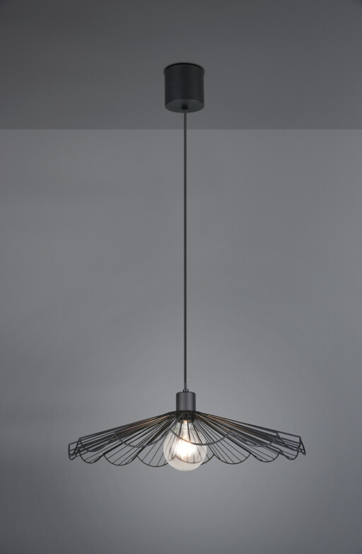 Lustra Margarita, RL, 50x150 cm, 60W, 1x E27, metal, negru mat
