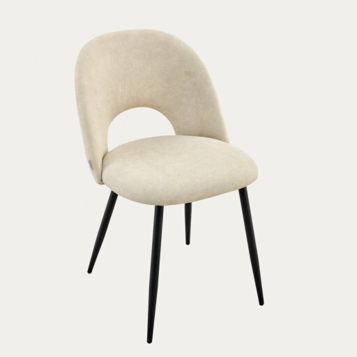 Scaun Trivio, Homla, 57x49x78 cm, metal/poliester, bej