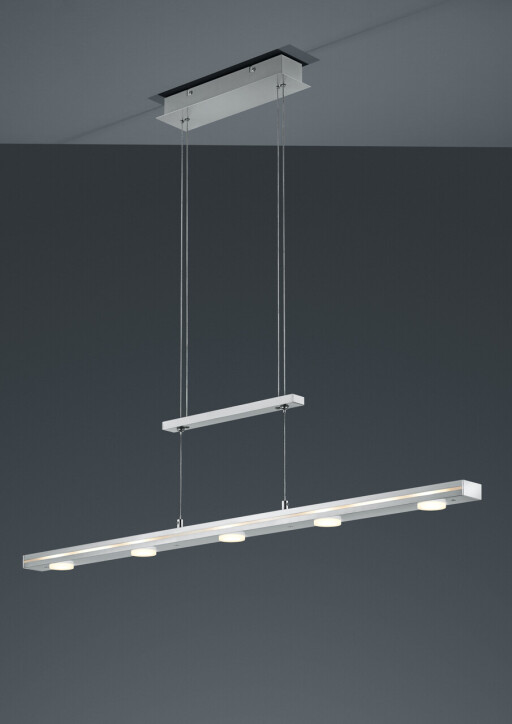 Lustra Lacal, TRIO, 100x8x160 cm, 4W, 7x SMD, metal, nichel mat