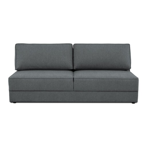Canapea gri închis extensibilă/cu spațiu de depozitare 202 cm Dora – Scandic
