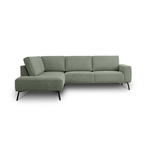 Colțar verde cu tapițerie din chenille (cu colț pe partea stângă/în formă de ”L”) Amsterdam – Scandic