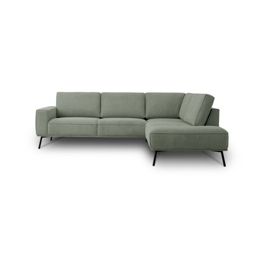 Colțar verde cu tapițerie din chenille (cu colț pe partea dreaptă/în formă de ”L”) Amsterdam – Scandic