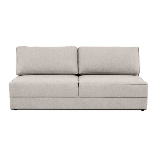 Canapea bej extensibilă/cu spațiu de depozitare 202 cm Dora – Scandic