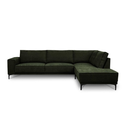 Colțar verde cu tapițerie din chenille (cu colț pe partea dreaptă/în formă de ”L”) Copenhagen – Scandic