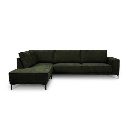 Colțar verde cu tapițerie din chenille (cu colț pe partea stângă/în formă de ”L”) Copenhagen – Scandic