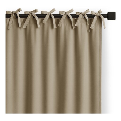 Draperie bej dimout (semi-opacă) 140x250 cm Carli Tie – Restilo