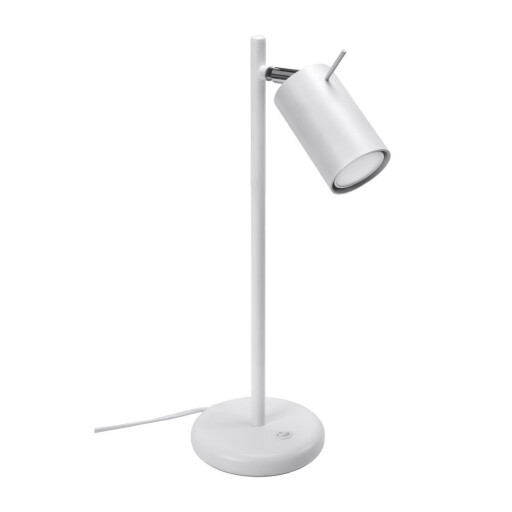 Veioză albă din metal (înălțime 43 cm) Etna – Sollux