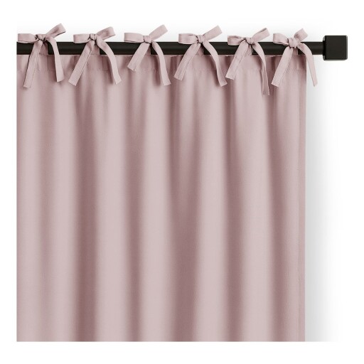 Draperie roz prăfuit dimout (semi-opacă) 140x250 cm Carli Tie – Restilo