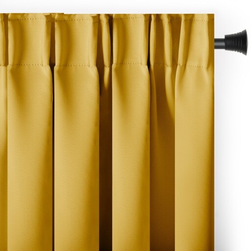 Draperie galbenă dimout (semi-opacă) 140x175 cm Kierra – Restilo