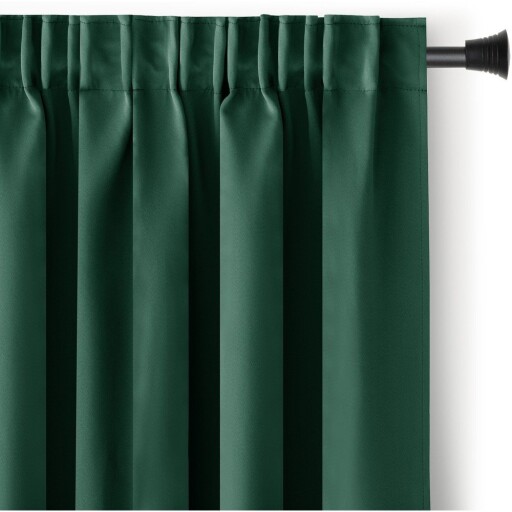Draperie verde-închis dimout (semi-opacă) 140x175 cm Kierra – Restilo