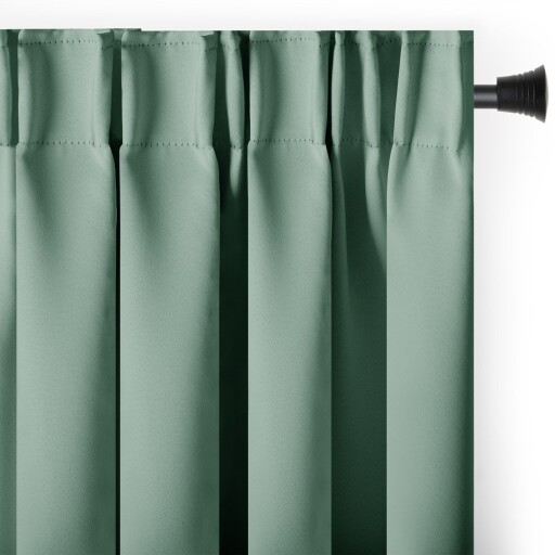 Draperie verde-mentă dimout (semi-opacă) 140x175 cm Kierra – Restilo