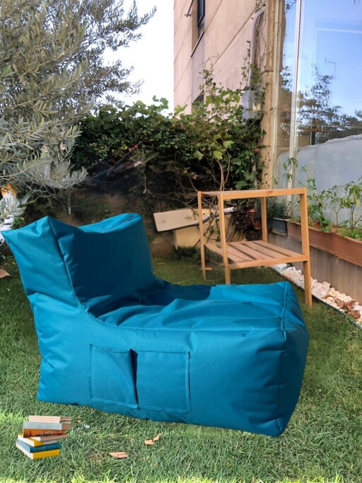 Fotoliu puf Bean Bag, Atelier del Sofa, 535PFT1207, Poliester, Turcoaz