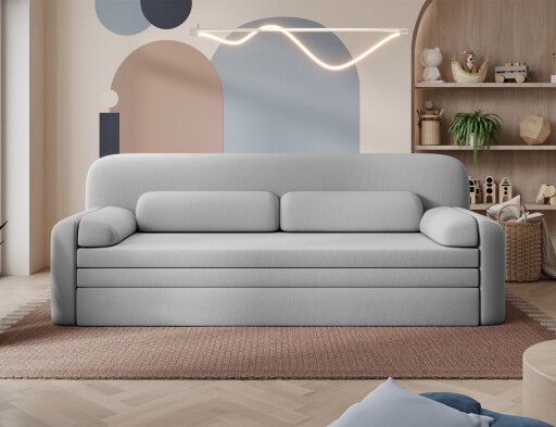 Canapea extensibila 2 locuri ELTAP, Elioss, 236x89x87 cm, lemn/poliester, gri
