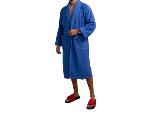 Halat de baie Terry, ET 2000 IMPEX, L/XL, bumbac, albastru